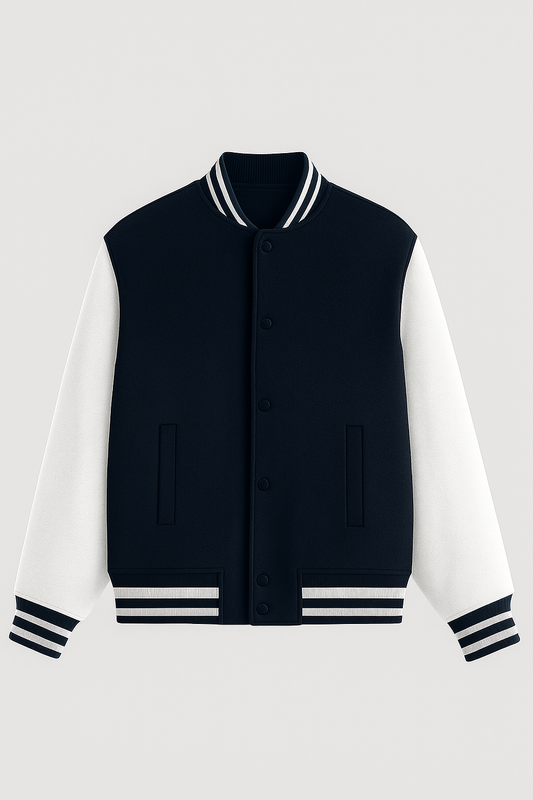 Navy & White Varsity Jacket